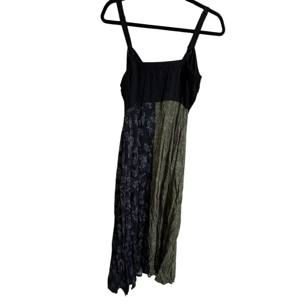Thorn & Fable Hot Topic Skeleton Fairy Green Black Colorblock Dress L - Picture 5 of 9